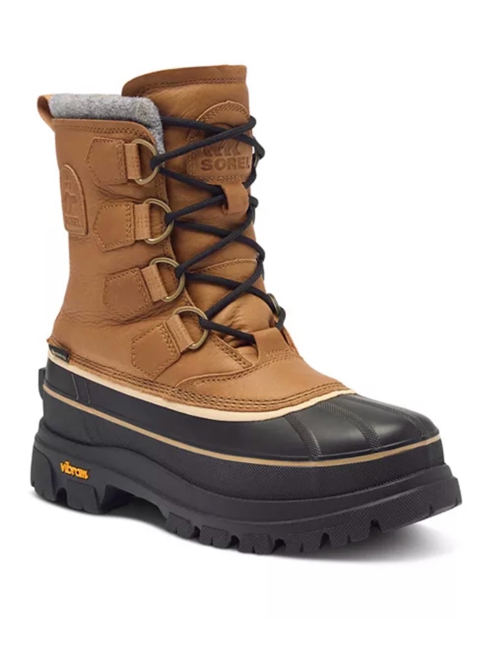 Sorel Brown and Black Waterproof Lace-Up Men's Winter Boot